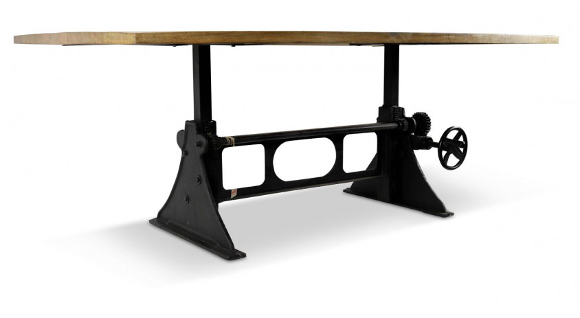 Table à Manger Bois Marron 200x101x77/105cm