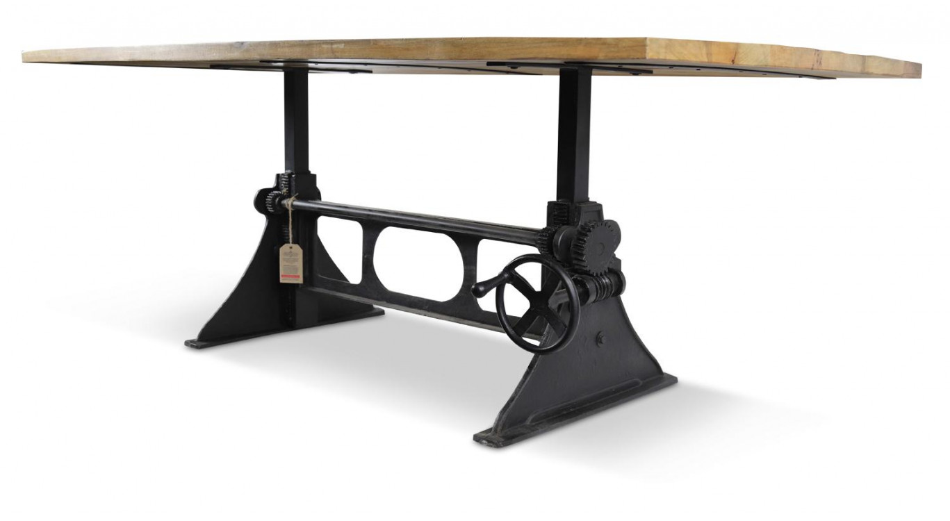 Table à Manger Bois Marron 200x101x77/105cm