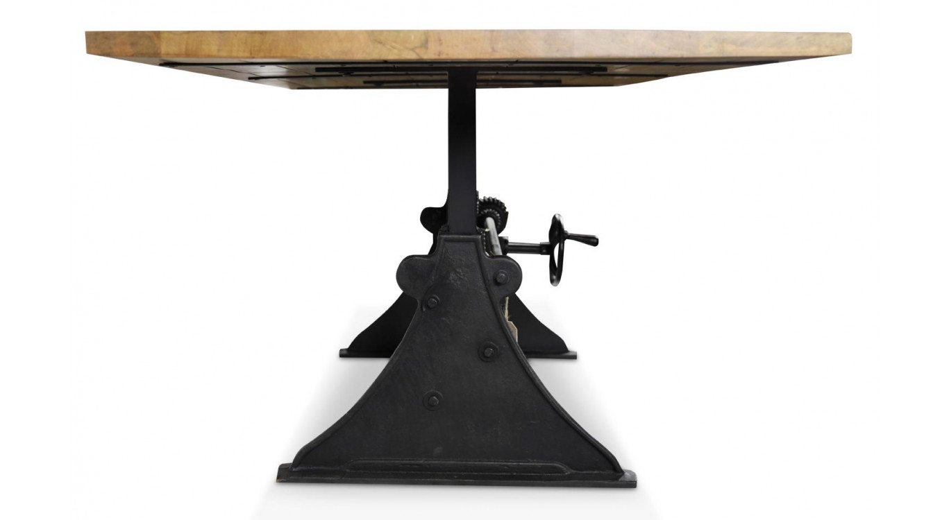 Table à Manger Bois Marron 200x101x77/105cm