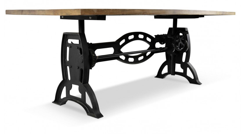 Table à Manger Bois Marron 196x96x75/101cm