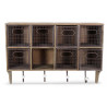 Etagère Murale Rangement Bois 8 Rangements 72x18.5x52.5cm