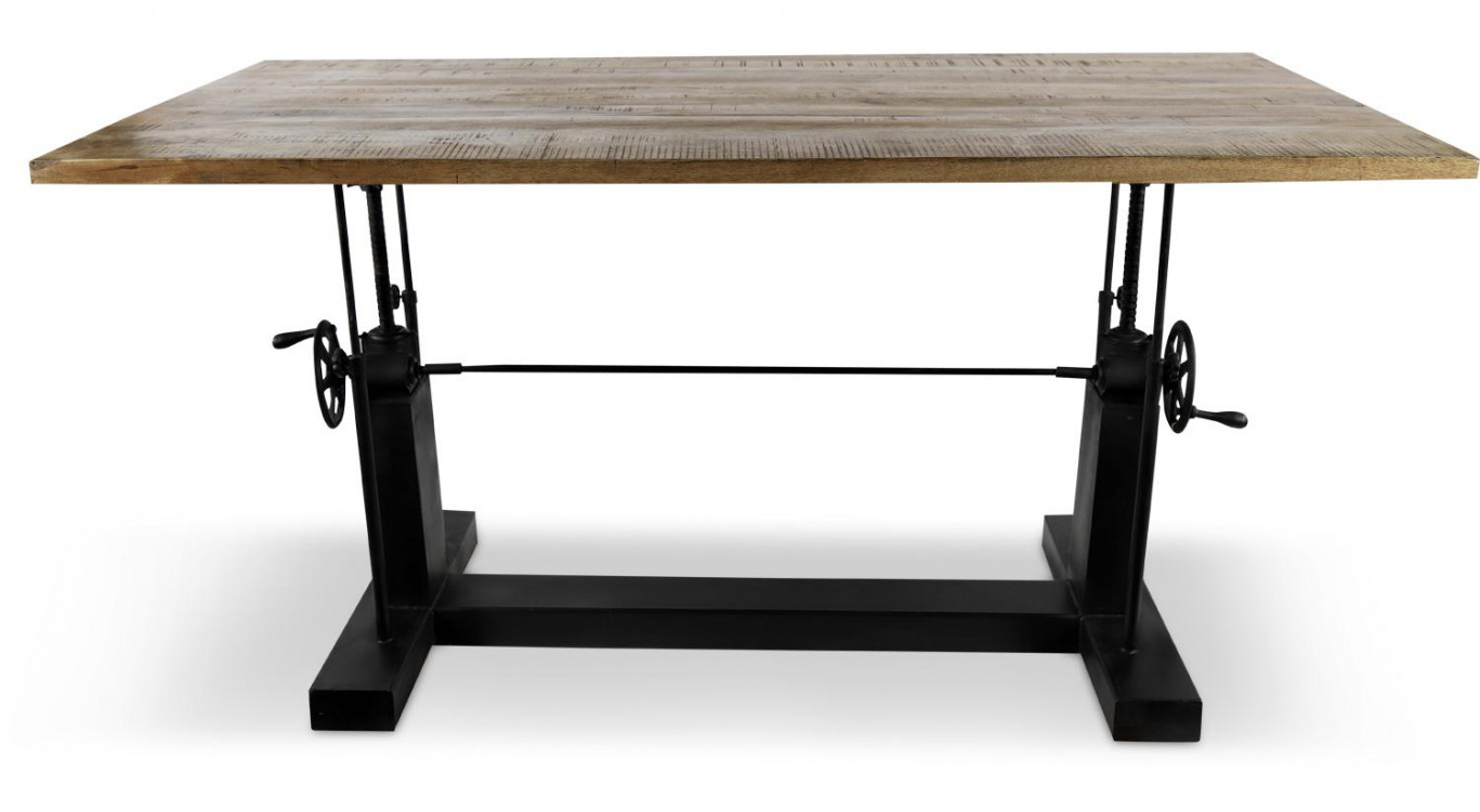 Table à Manger Bois Marron 200x101x82/102cm