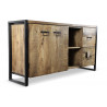 Credenza a 2 cassetti in legno marrone 160x43x86cm