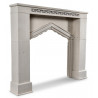 Mantel Frame White Cerused Wood 120x18x101cm