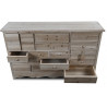 Commode Grainetier 17 Tiroirs Bois Nu 124x32.5x78.5cm