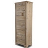 Schreibtischschublade mit 8 Schubladen Nacktes Holz 54.5x33x146.5cm