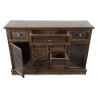 Buffet 9 Tiroirs Bois 124.5x34x82cm