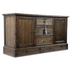 Buffet 3 Tiroirs Bois 119x38x64.5cm