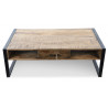 Table Basse 1 Tiroir Bois Marron 120x60x40cm