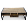 Table Basse 1 Tiroir Bois Marron 120x60x40cm