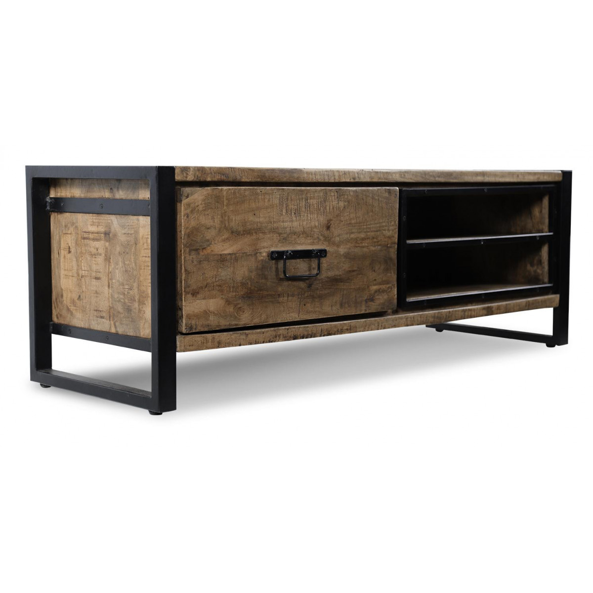 TV-Möbel 1 Schublade Holz Braun 130x45x45cm