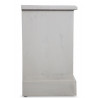 Meuble Bas Rangement Bois Cerusé Blanc 12 Rangements 154.5x32x53cm