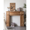 Brown Wood Mantel 130x28x110cm