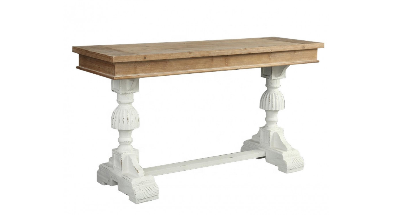 Console Bois Blanc 150x46x79cm