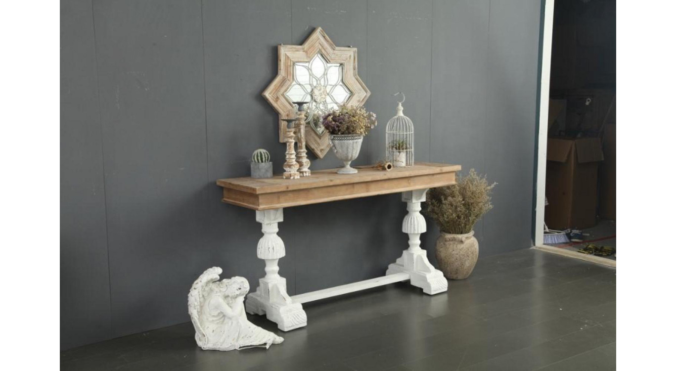 Console Bois Blanc 150x46x79cm