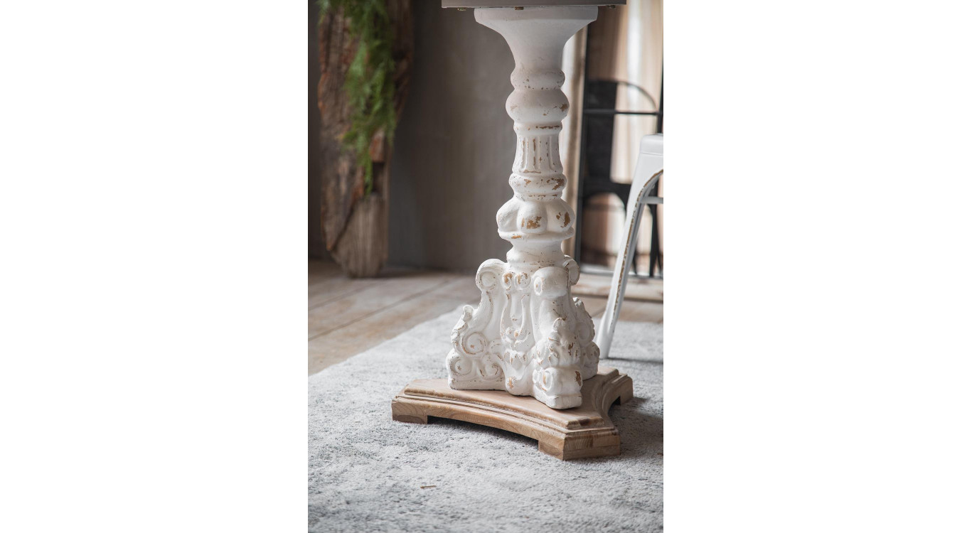 Console Bois Blanc 66.5x66.5x81cm