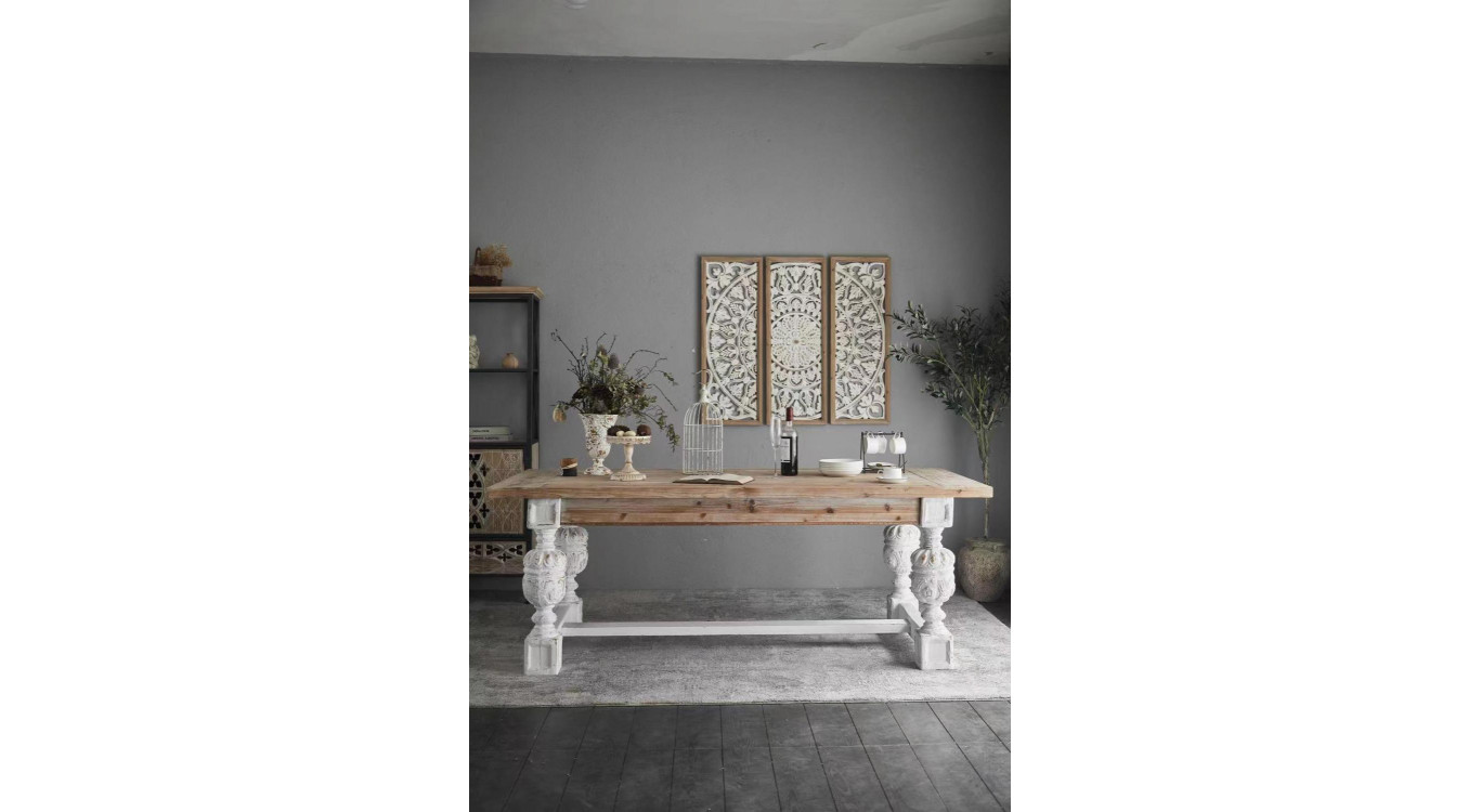 Table Basse Bois Blanc 200x90x78cm