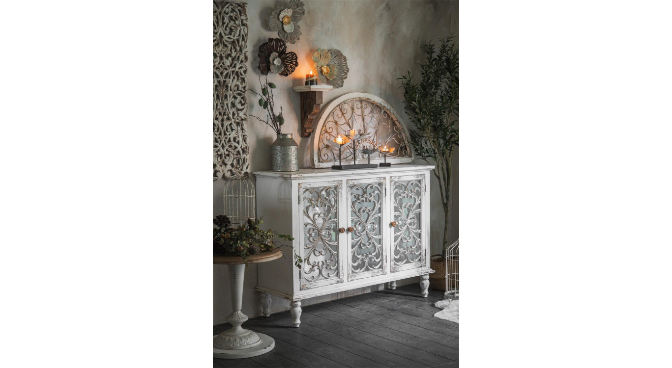 Buffet Bois Blanc 121x40x91cm