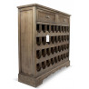 Meuble Rangement Vins Bois 2 Tiroirs 108.5x30.5x98.5cm