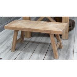 Sitzbank Holz Braun 90x35x45cm