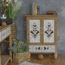 Sideboard 1 Schublade Holz Braun 70x35x96cm