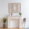 Triptyque Bois Blanc 93.3x3x93.5cm