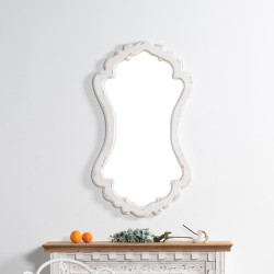 Großer Spiegel Holz Weiß 69x2.5x121cm