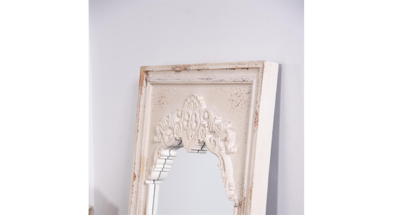 Grand Miroir Bois Blanc 60x4x150cm