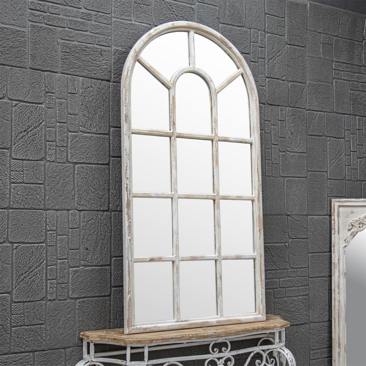 Grand Miroir Bois Blanc 86x3.5x168cm