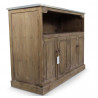 Unterschrank Aufbewahrung Holzplatte Zink 119x47x90cm