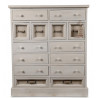 Commode Grainetier 14 Tiroirs Bois Blanc 85x33x98.5cm