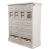 Commode Grainetier 14 Tiroirs Bois Blanc 85x33x98.5cm