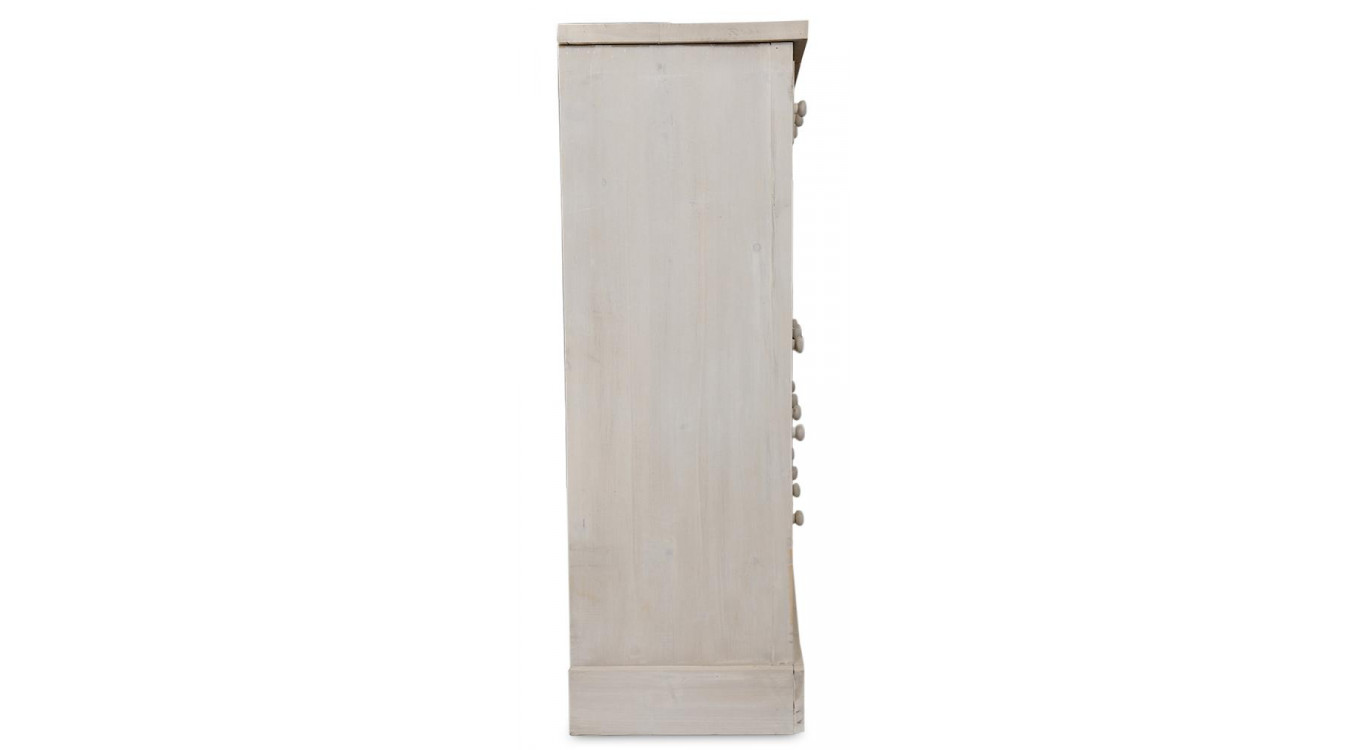 Commode Grainetier 14 Tiroirs Bois Blanc 85x33x98.5cm