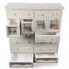 Commode Grainetier 14 Tiroirs Bois Blanc 85x33x98.5cm