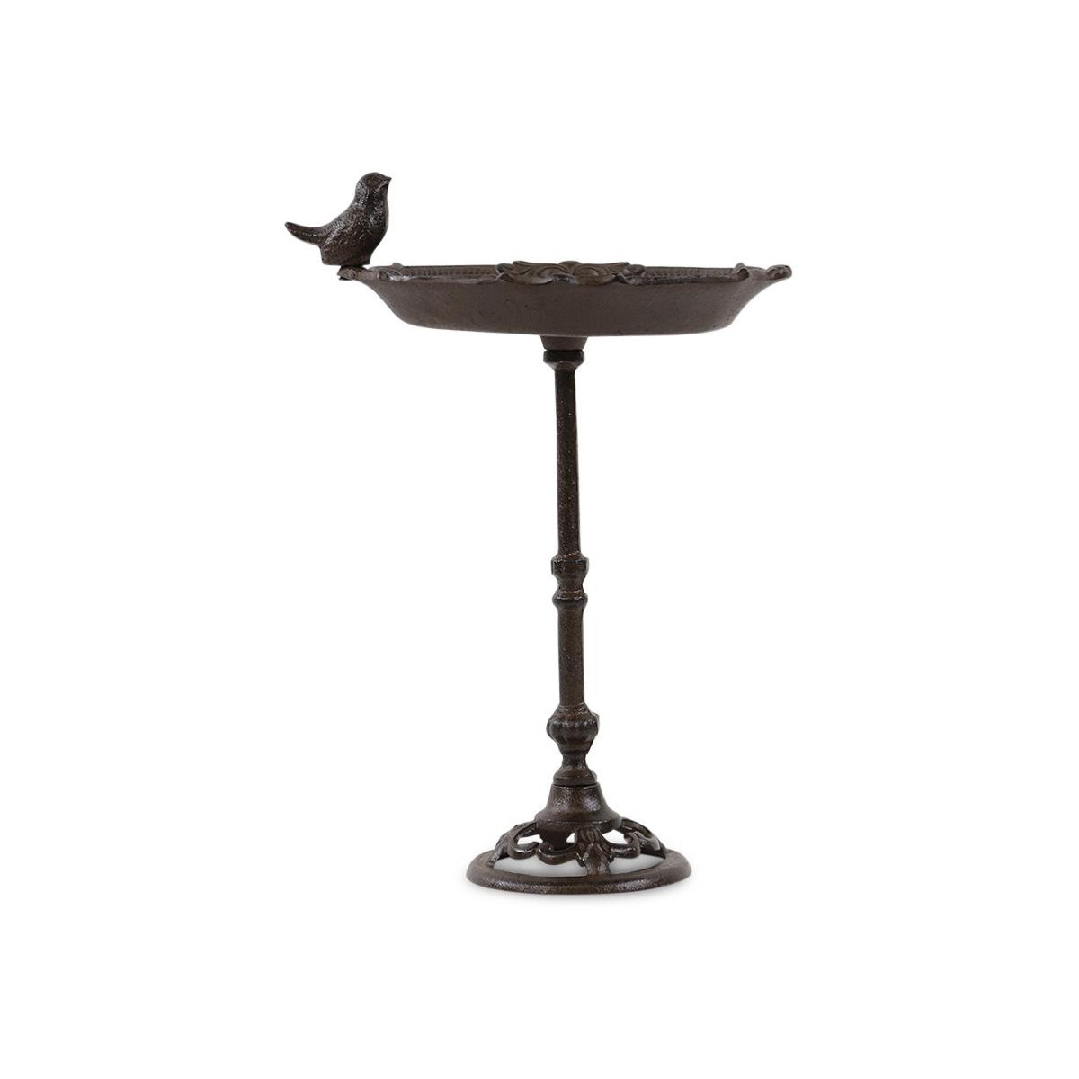 Abreuvoir Oiseau sur Pied Fonte Fonte Marron 28.5x19x40cm