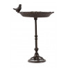 Abreuvoir Oiseau sur Pied Fonte Fonte Marron 28.5x19x40cm