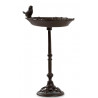 Abreuvoir Oiseau sur Pied Fonte Fonte Marron 28.5x19x40cm