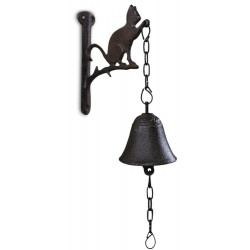 Glocke Katze Gusseisen Braun 12.2x4x12.5cm