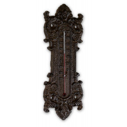 Thermometer Gusseisen Braun 13x1x37.5cm