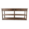 Console Drapier 2 Tiroirs Bois 190x54x87cm