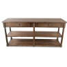 Console Drapier 2 Tiroirs Bois 190x54x87cm