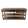 Console Drapier 2 Tiroirs Bois 190x54x87cm