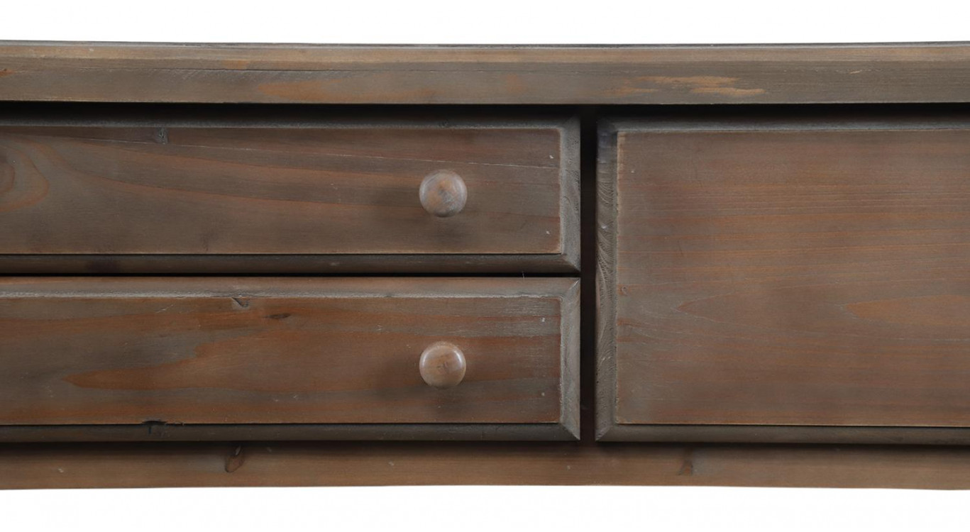 Console Drapier 4 Tiroirs Bois 183x50x87cm