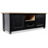 TV Stand 1 Drawer Wood Black 142x49x54cm