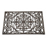 Tapis Paillasson Rectangulaire Fonte Marron 55x36x1cm