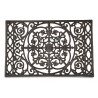 Tapis Paillasson Rectangulaire Fonte Marron 55x36x1cm