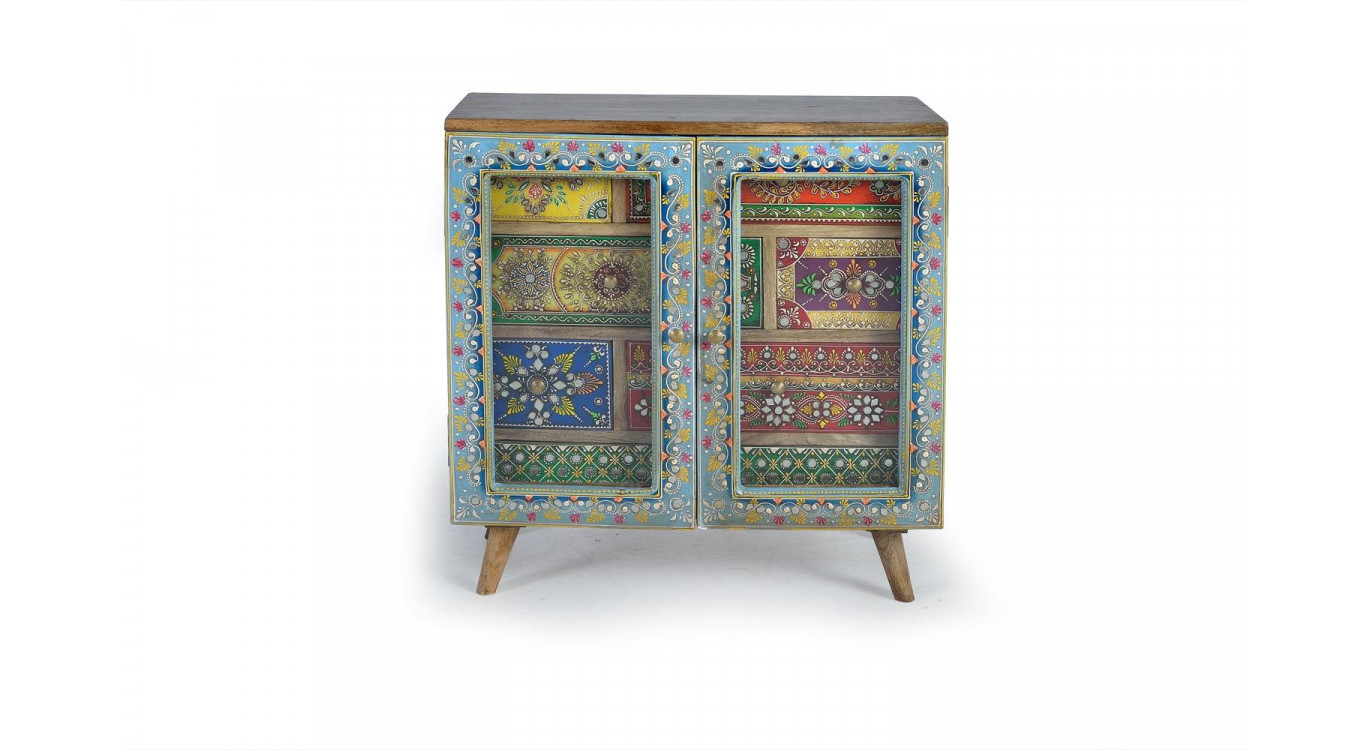 Buffet 7 Tiroirs Bois Multicolore 60x30x62cm