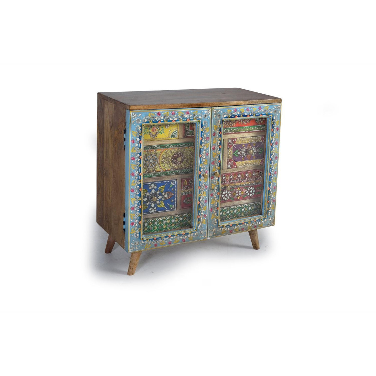 Buffet 7 Tiroirs Bois Multicolore 60x30x62cm