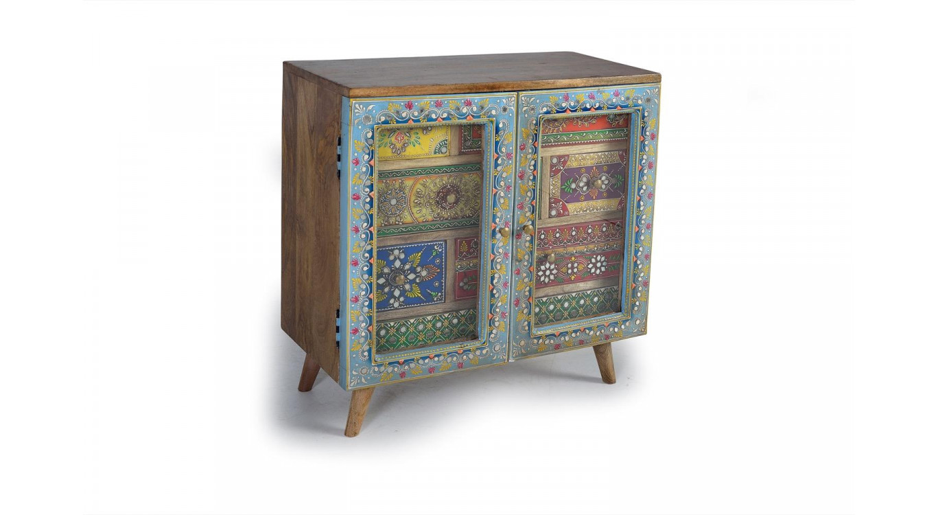 Buffet 7 Tiroirs Bois Multicolore 60x30x62cm