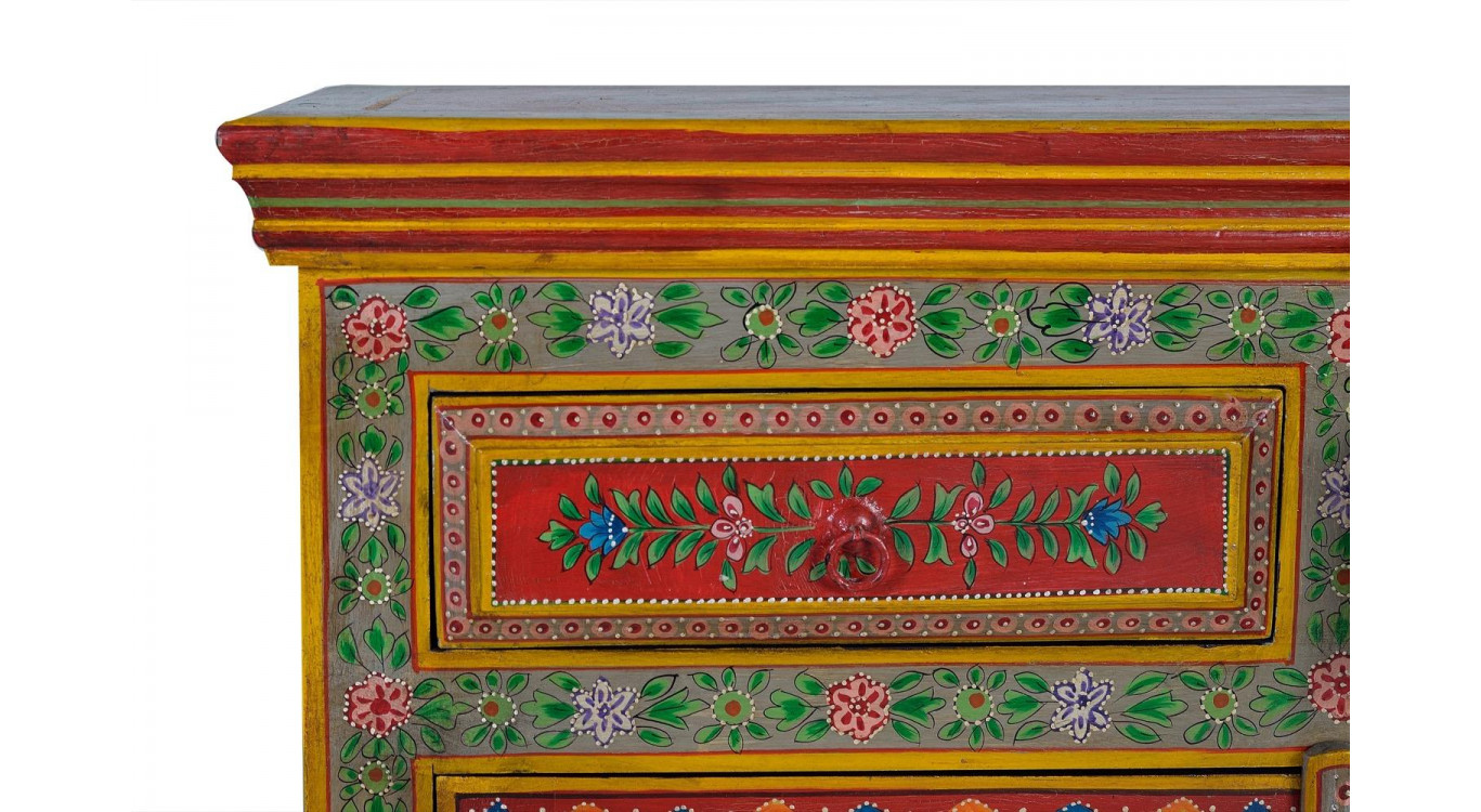 Buffet 3 Tiroirs Bois Multicolore 140x40x86cm